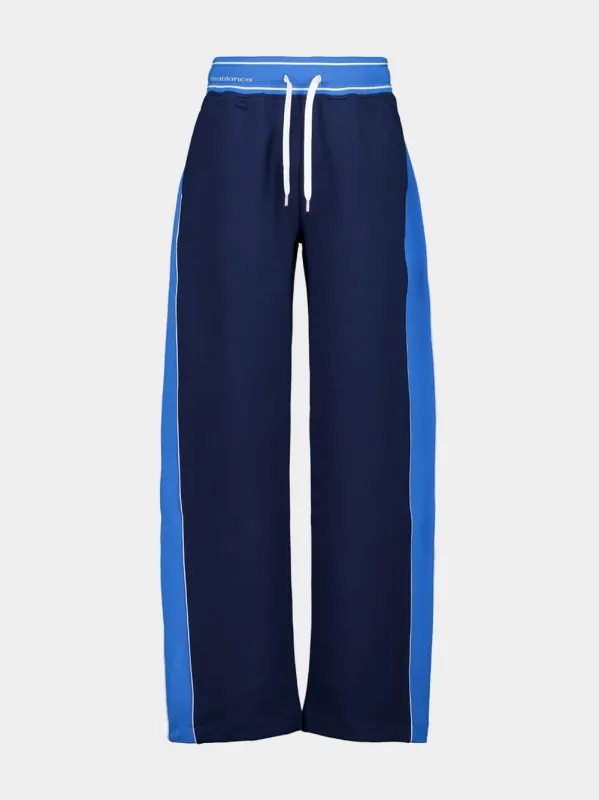 Navy Low-Rise Cotton Joggers sold by Fashion Clinic