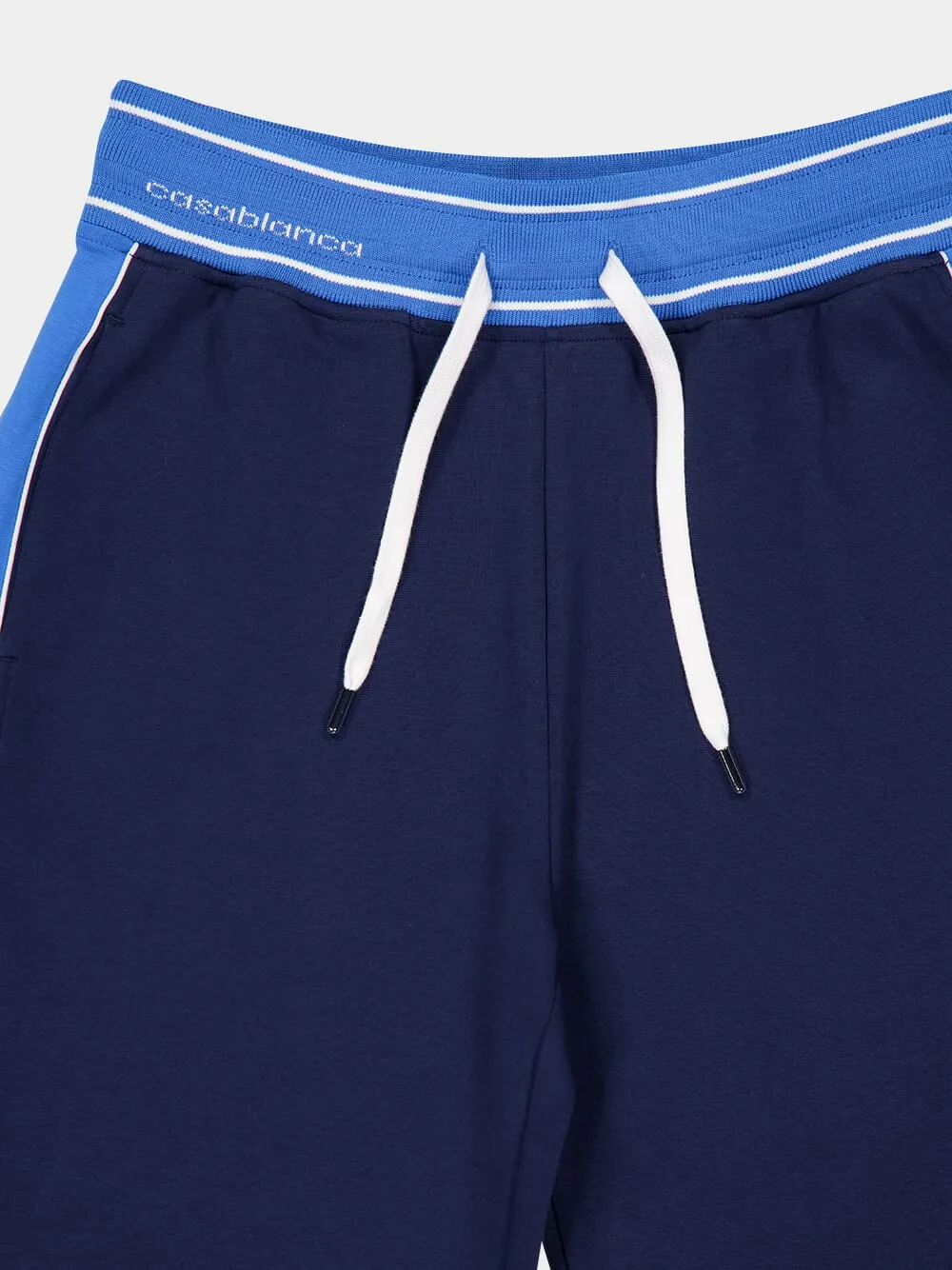 Navy Low-Rise Cotton Joggers sold by Fashion Clinic product image thumbnail 3