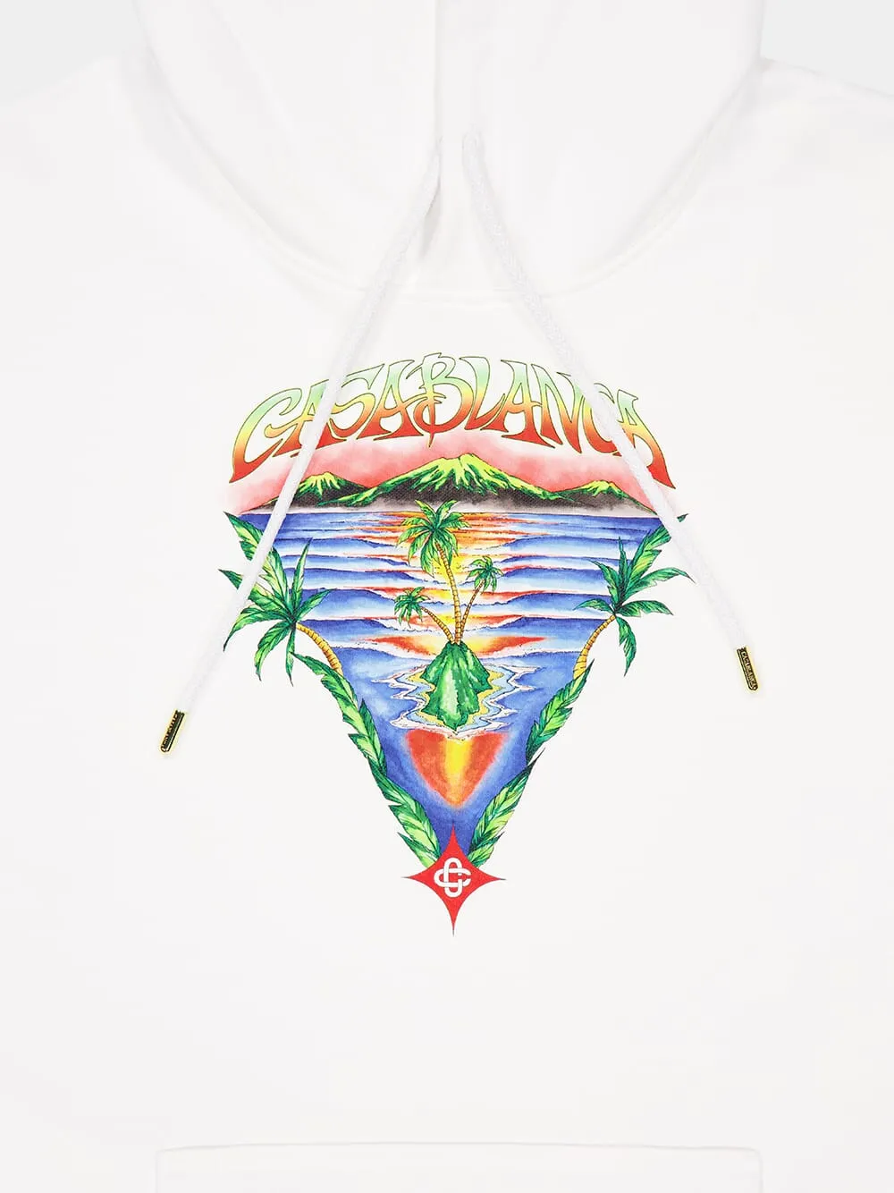 White Innocence Triangle Long Sleeve Hooded Sweatshirt sold by Fashion Clinic product image thumbnail 3