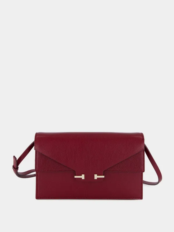 Ruby Red Aube Mini Bag in Supple Grain Leather sold by Fashion Clinic