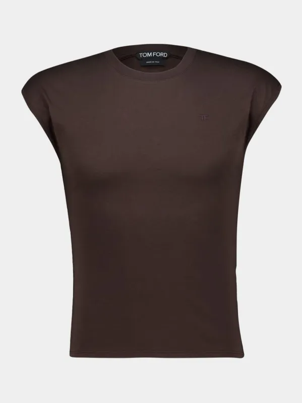 Chocolate Brown Cotton T-Shirt sold by Fashion Clinic
