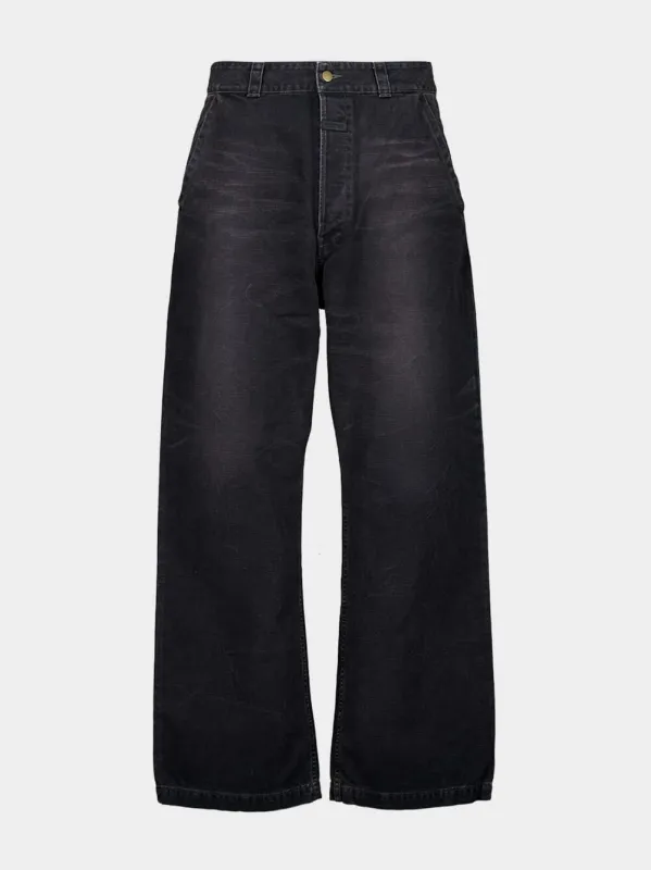 Washed Black Canvas Utility Pant sold by Fashion Clinic