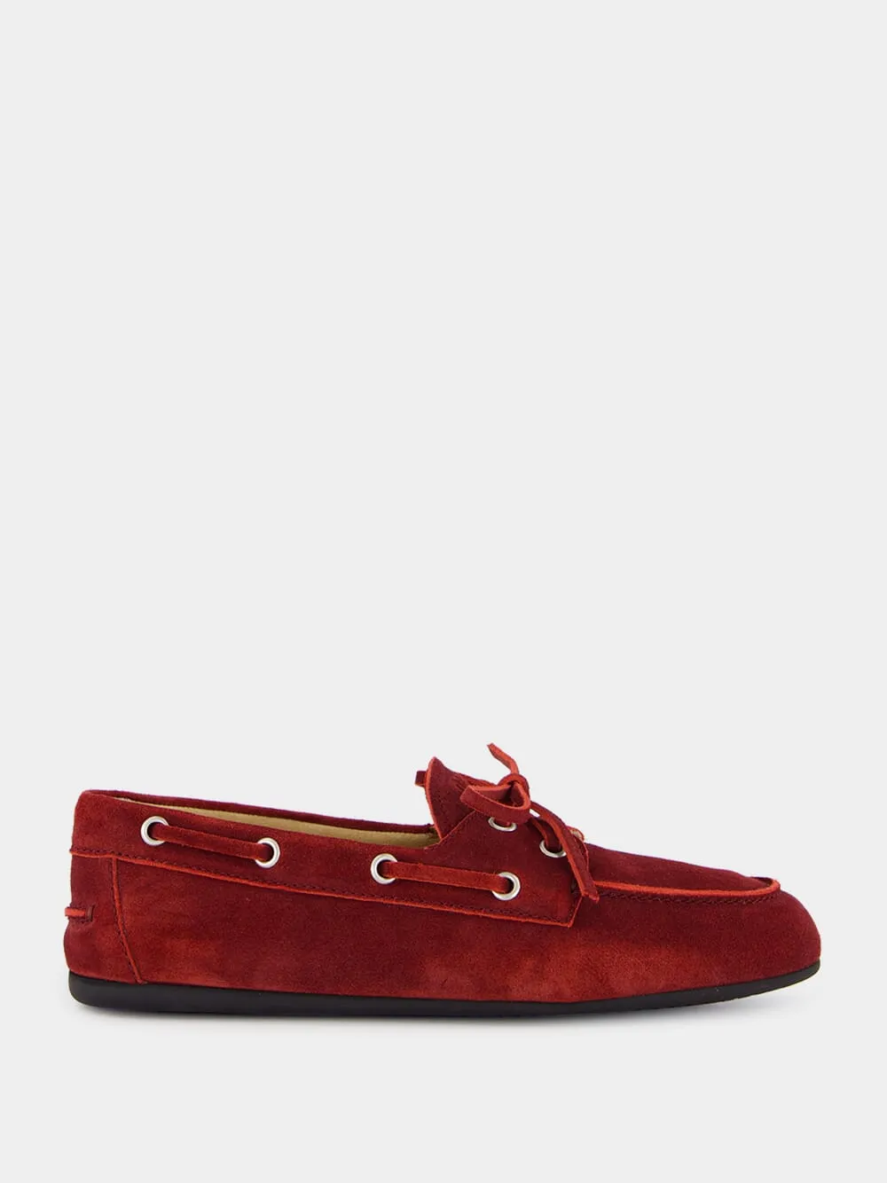 Red Calf Leather Moccasins with Laces sold by Fashion Clinic