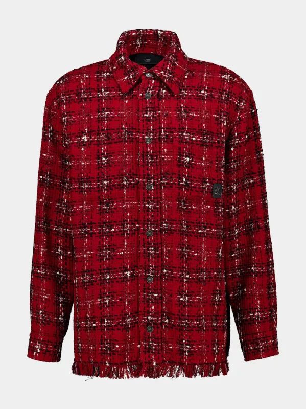 Red Rose Tweed Flannel Overshirt made by AMIRI