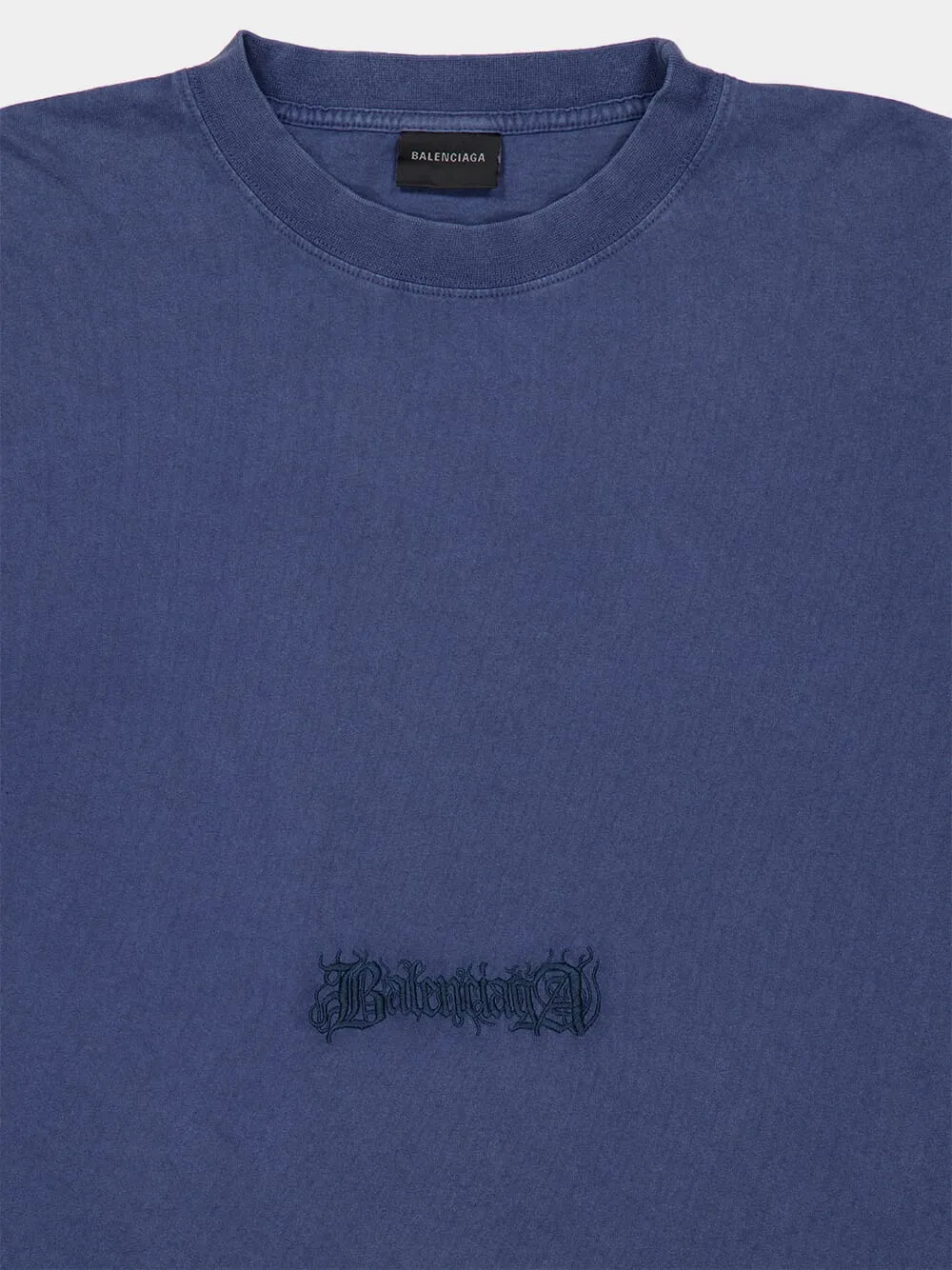 Blue Twisted Cotton T-Shirt sold by Fashion Clinic product image thumbnail 3