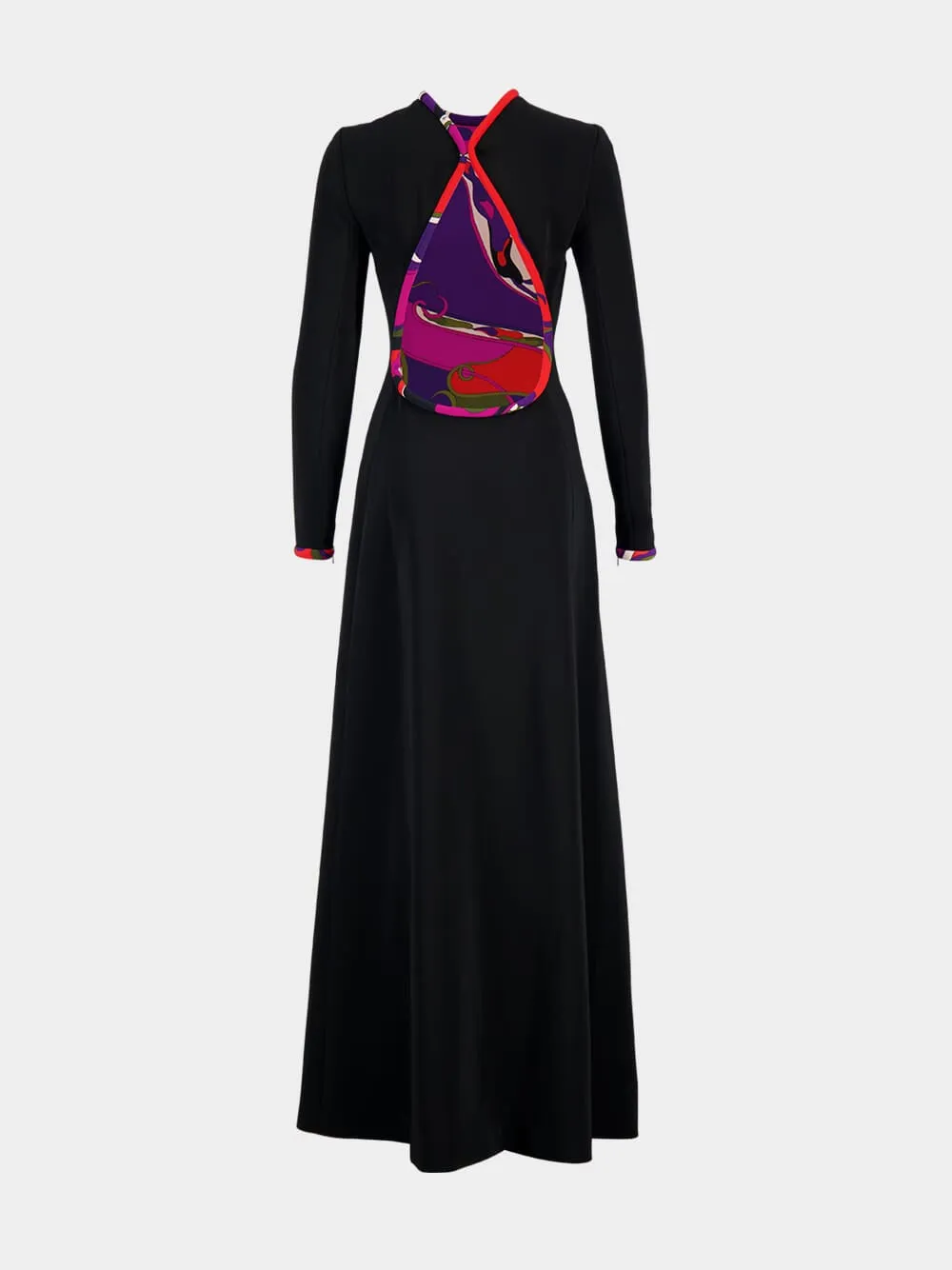 Black Maxi Dress with Printed Back Detail sold by Fashion Clinic product image thumbnail 2