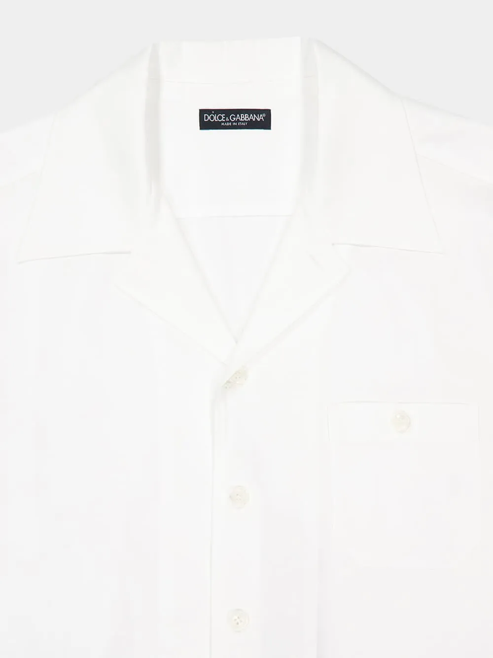 White Cotton Short-Sleeve Shirt sold by Fashion Clinic product image thumbnail 3