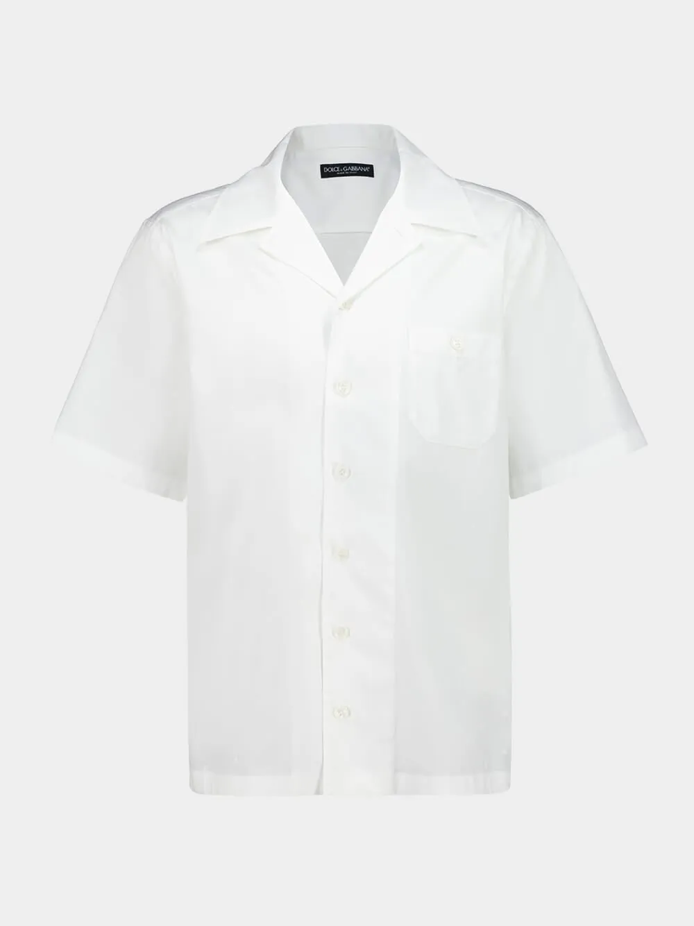 White Cotton Short-Sleeve Shirt sold by Fashion Clinic