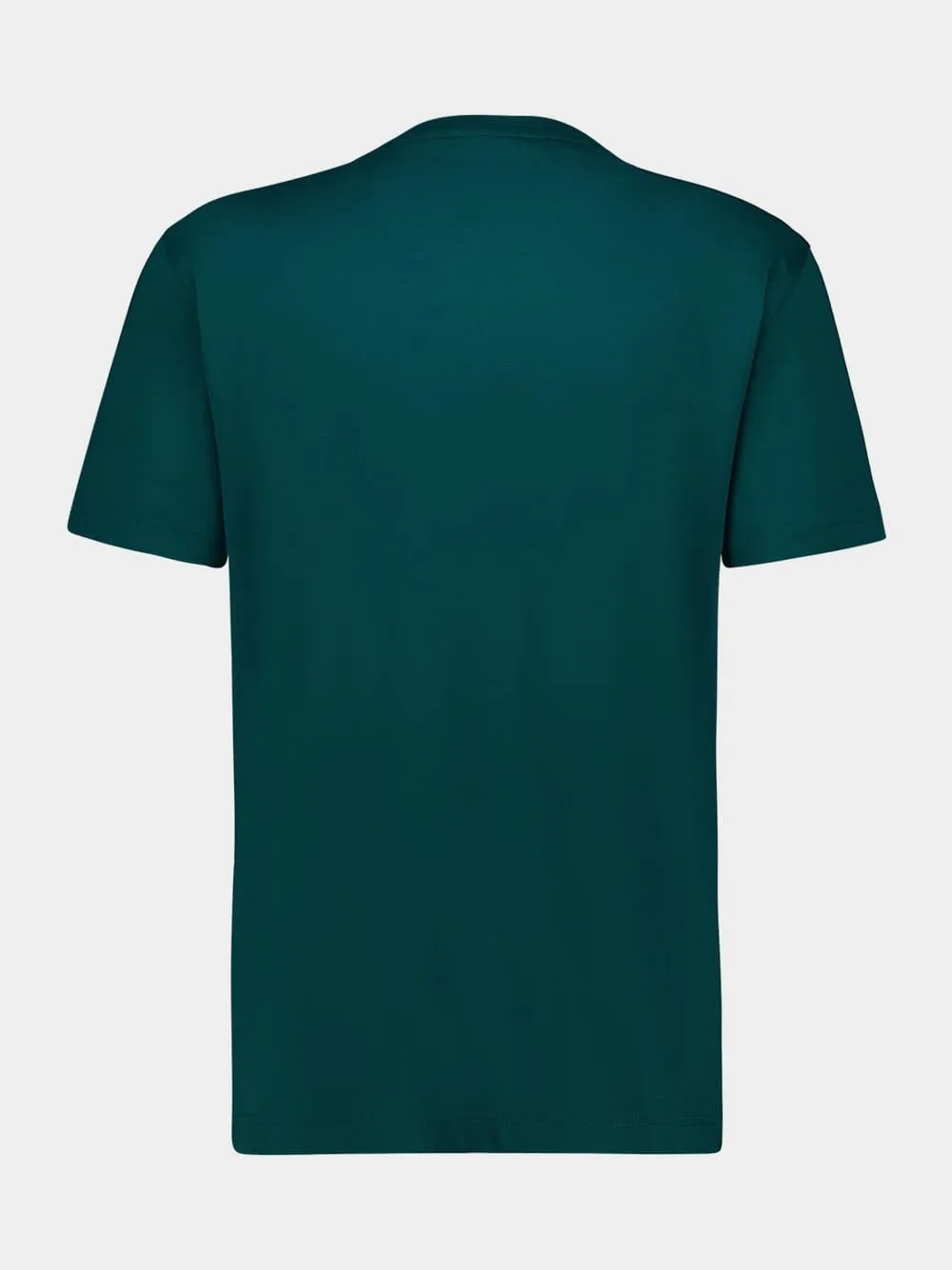 Dark Green Cotton T-Shirt sold by Fashion Clinic product image thumbnail 2
