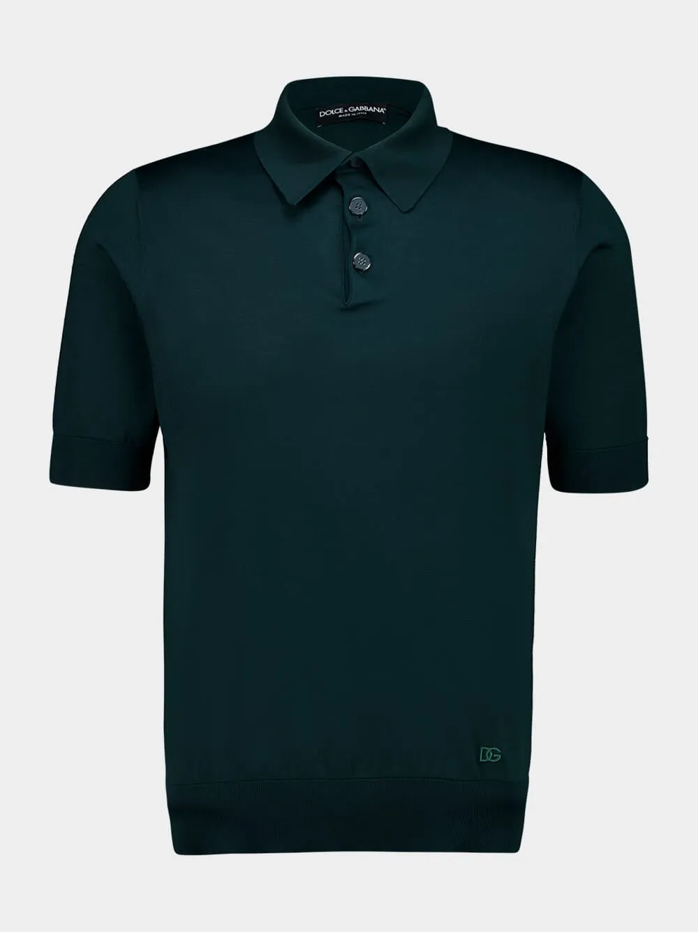 Dark Green Silk Polo Shirt sold by Fashion Clinic product image thumbnail 2