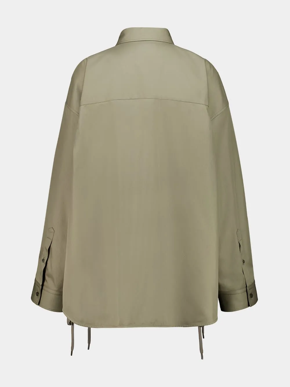 Lace-Up Shirt in Sand Beige sold by Fashion Clinic product image thumbnail 2