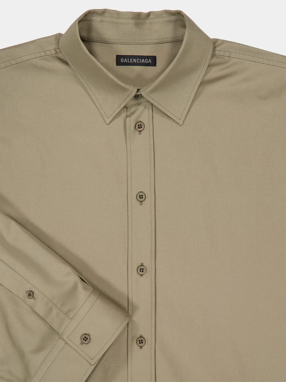 Lace-Up Shirt in Sand Beige sold by Fashion Clinic product image thumbnail 3