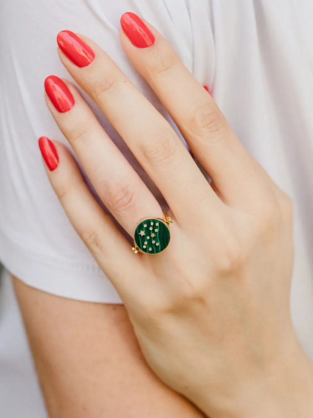 3-in-1 Gemini Zodiac Ring in 18K Yellow Gold sold by Fashion Clinic product image thumbnail 2