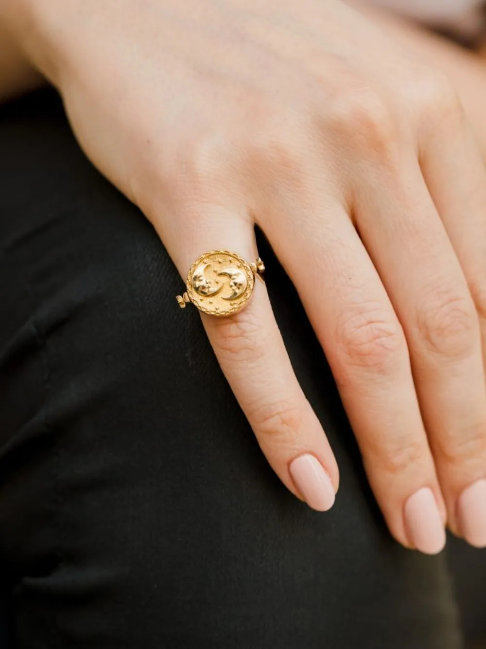 3-in-1 Gemini Zodiac Ring in 18K Yellow Gold sold by Fashion Clinic product image thumbnail 4