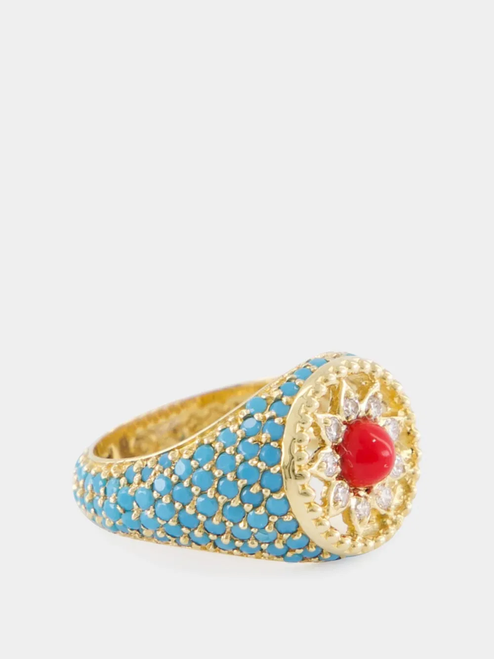 Arabesque Pinky Ring in 18K Yellow Gold sold by Fashion Clinic product image thumbnail 4
