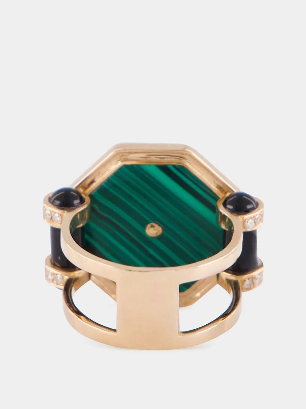 Hexagon Amulet Cocktail Ring with Onyx sold by Fashion Clinic product image thumbnail 2