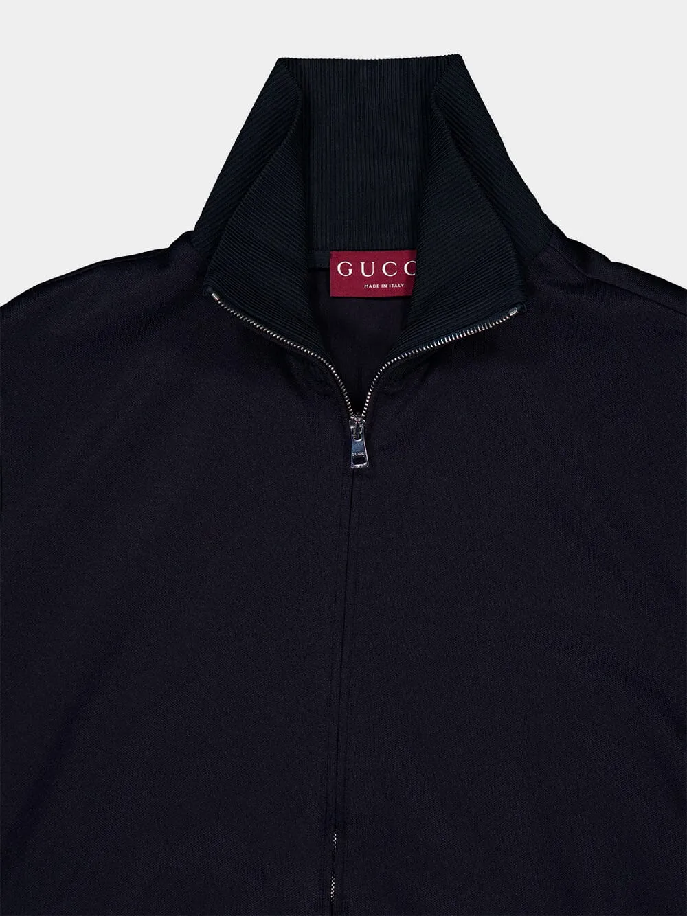 Dark Blue Technical Jersey Zip Jacket with Web Inserts sold by Fashion Clinic product image thumbnail 3