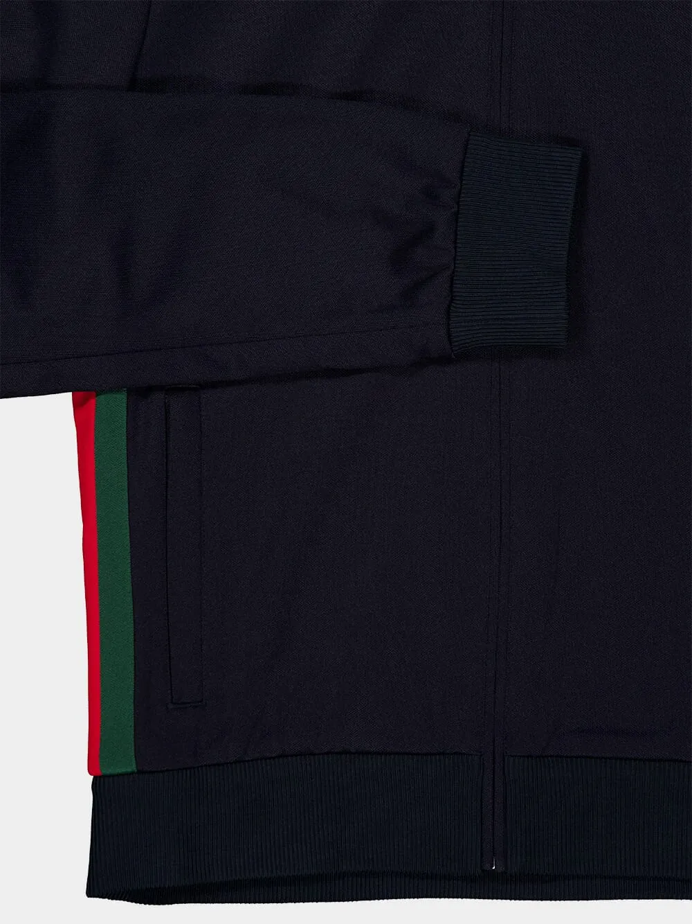 Dark Blue Technical Jersey Zip Jacket with Web Inserts sold by Fashion Clinic product image thumbnail 4