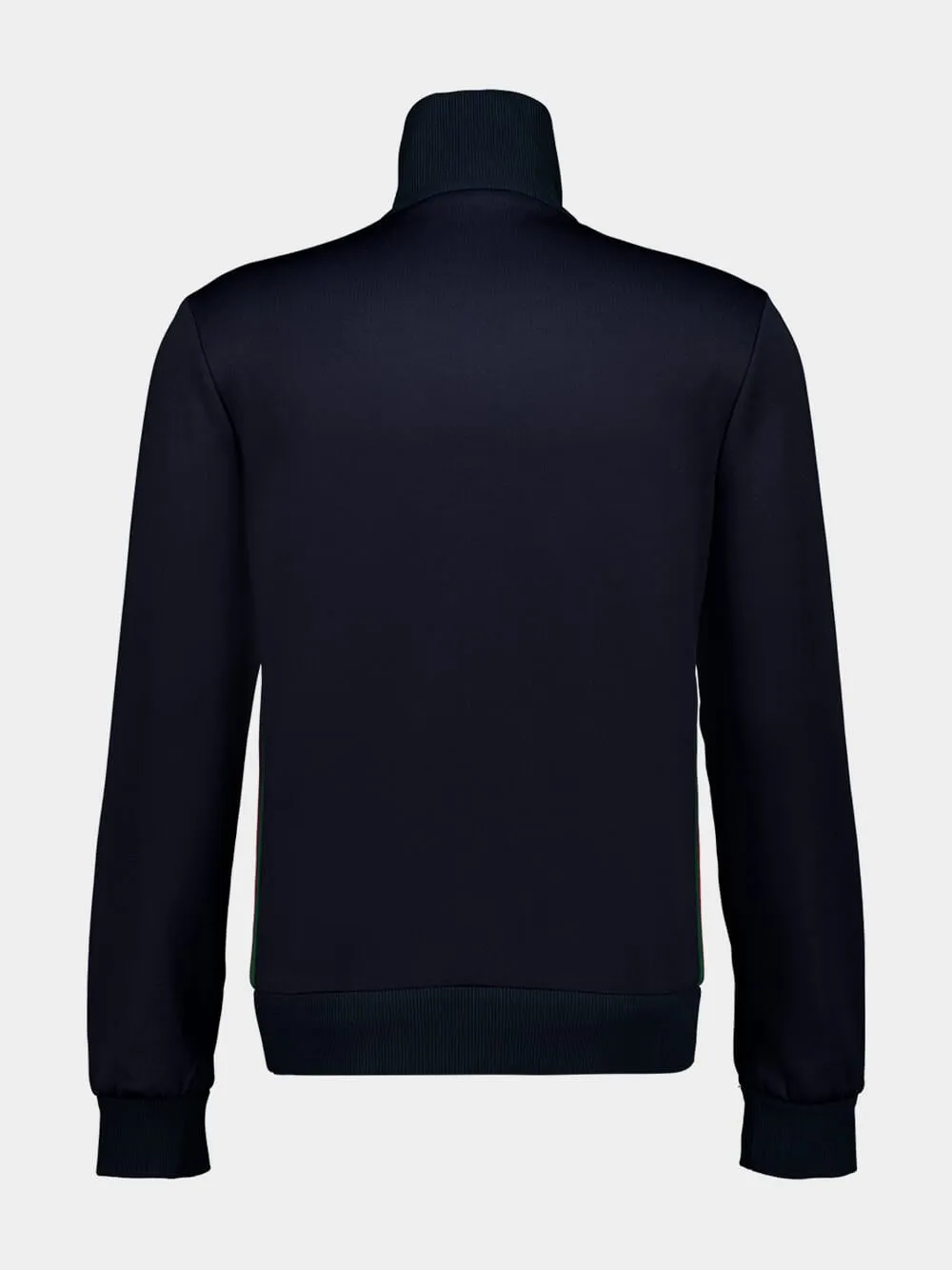 Dark Blue Technical Jersey Zip Jacket with Web Inserts sold by Fashion Clinic product image thumbnail 2