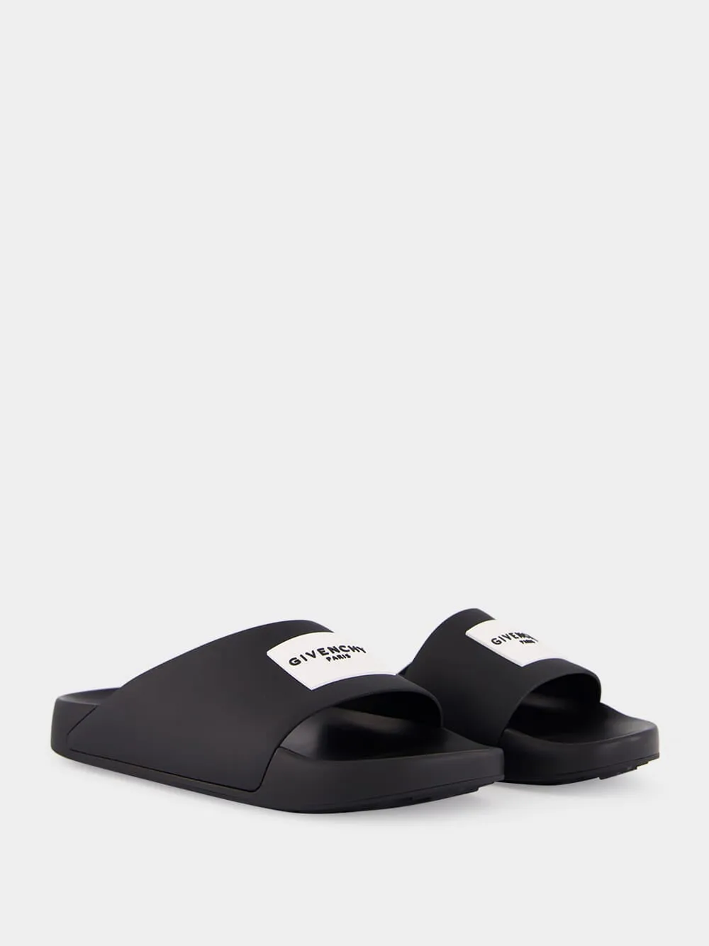 Black Label Slide Rubber Flat Mules sold by Fashion Clinic product image thumbnail 3