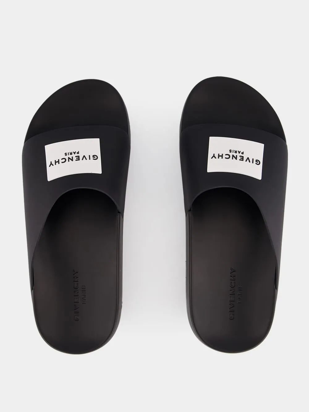 Black Label Slide Rubber Flat Mules sold by Fashion Clinic product image thumbnail 4