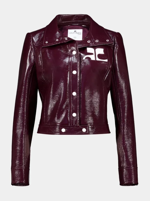 Burgundy ReEdition 1971 Vinyl Jacket made by Courreges