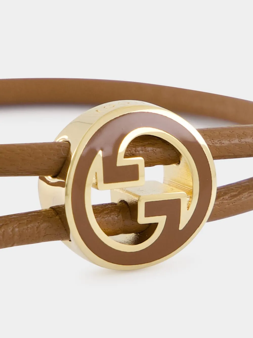 Brown Leather Bracelet with GG Detail sold by Fashion Clinic product image thumbnail 3