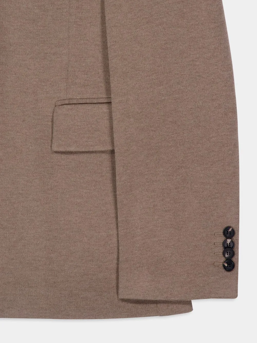 Sand Mélange Jersey Wool Blazer sold by Fashion Clinic product image thumbnail 4