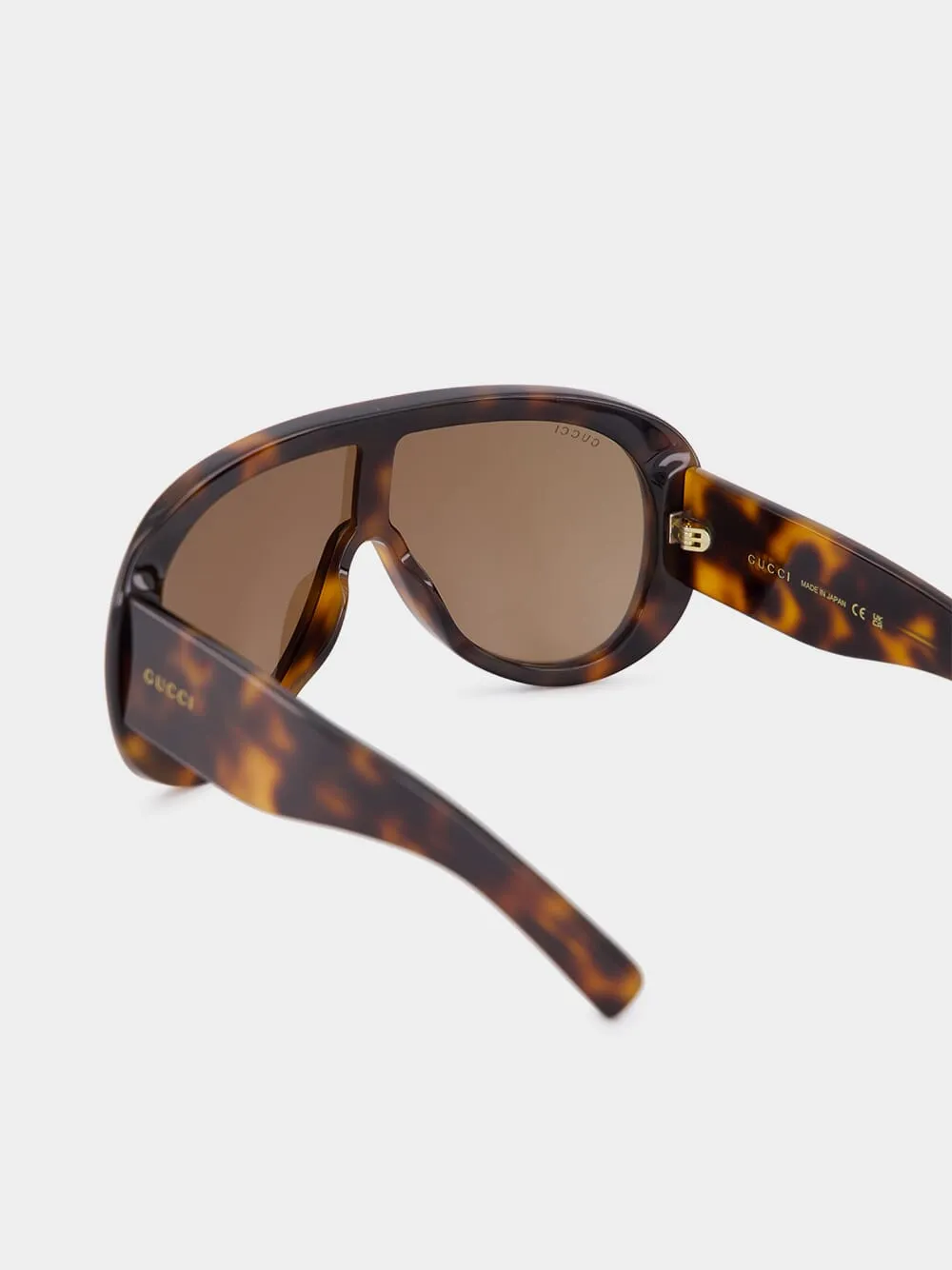 Dark Brown Tortoiseshell Frame Sunglasses sold by Fashion Clinic product image thumbnail 4