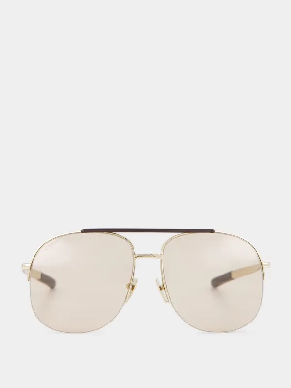 Gold Metal Navigator Sunglasses sold by Fashion Clinic