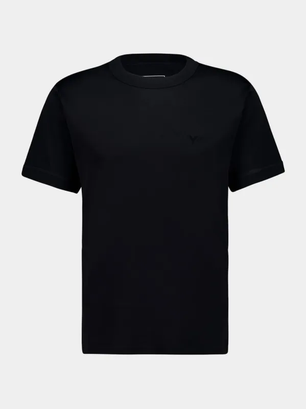 Black Fitted Cotton T-Shirt made by Y-3
