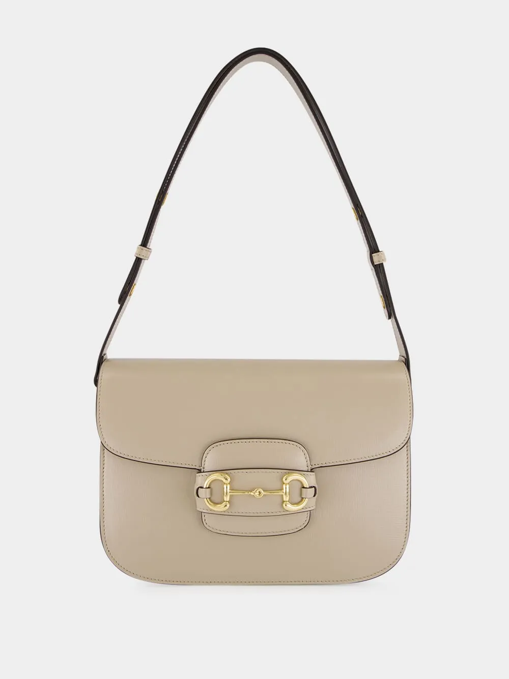 Oatmeal Leather Horsebit Shoulder Bag sold by Fashion Clinic product image thumbnail 2