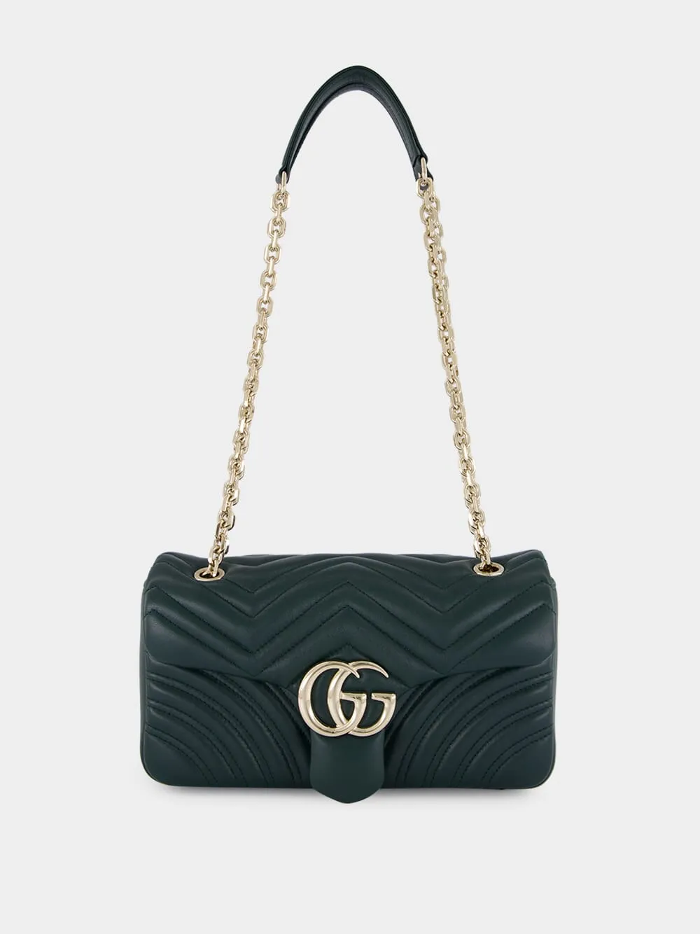 Green GG Marmont Leather Shoulder Bag sold by Fashion Clinic product image thumbnail 2