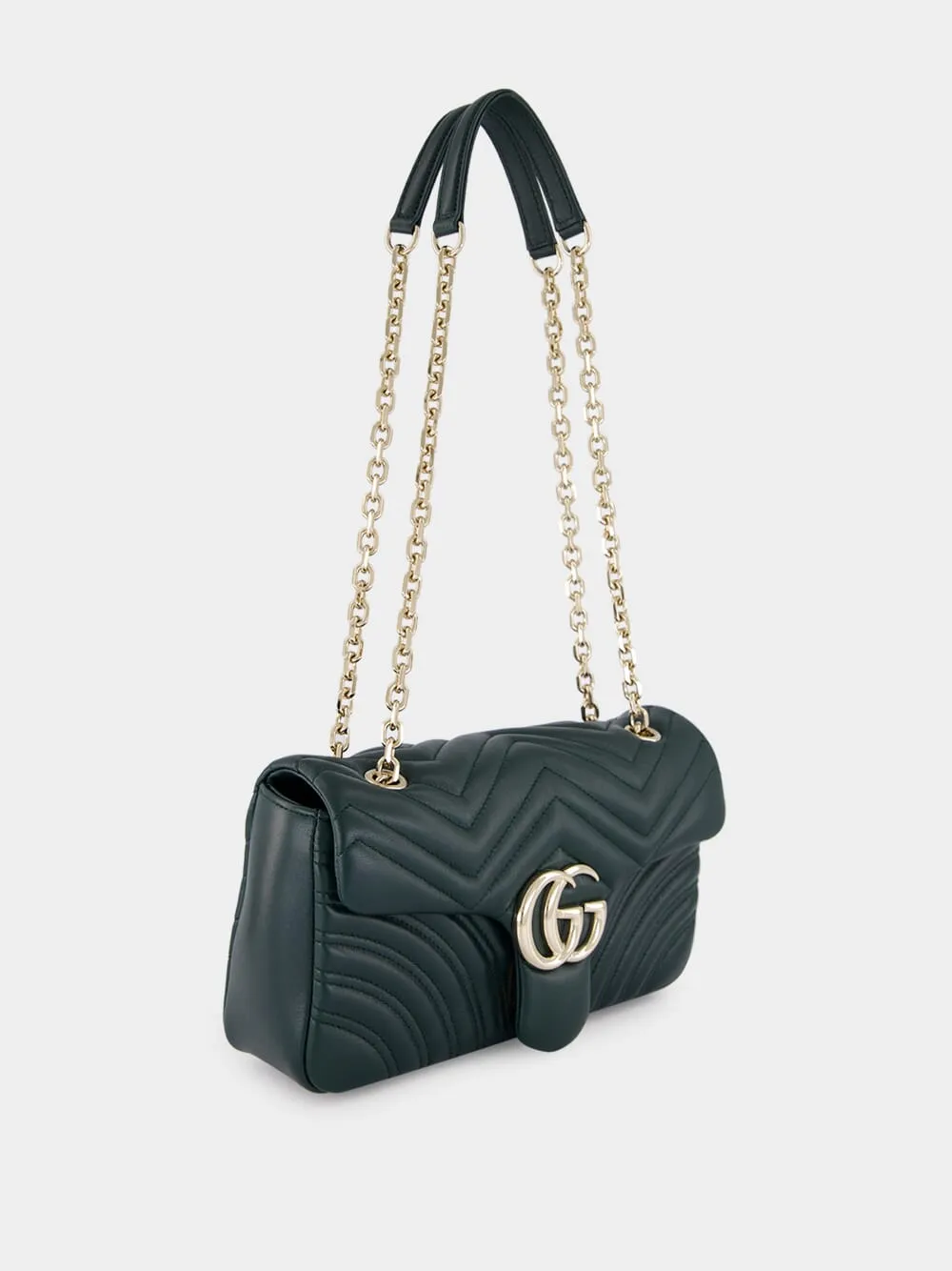 Green GG Marmont Leather Shoulder Bag sold by Fashion Clinic product image thumbnail 3