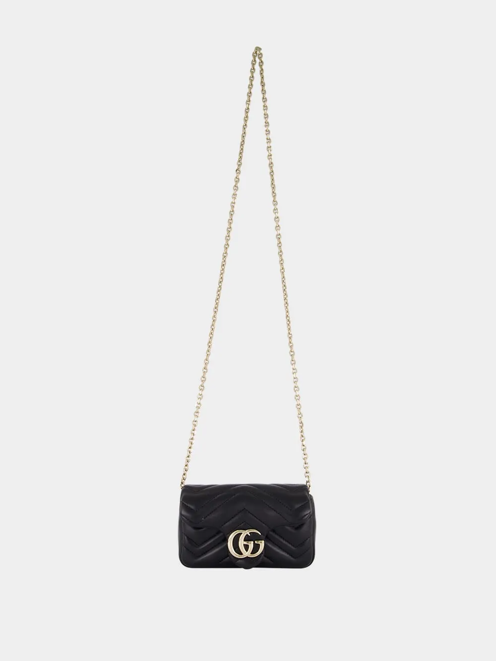 Black GG Marmont Mini Leather Shoulder Bag sold by Fashion Clinic product image thumbnail 2