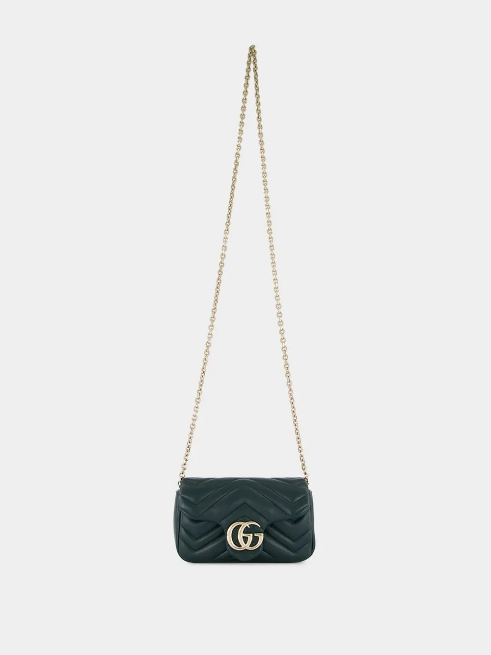 Green GG Marmont Mini Leather Shoulder Bag sold by Fashion Clinic product image thumbnail 2