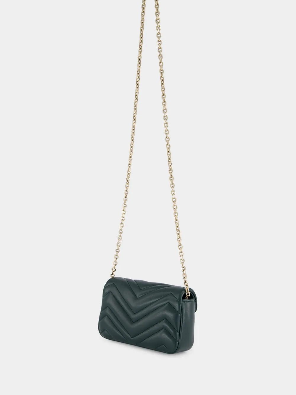 Green GG Marmont Mini Leather Shoulder Bag sold by Fashion Clinic product image thumbnail 5