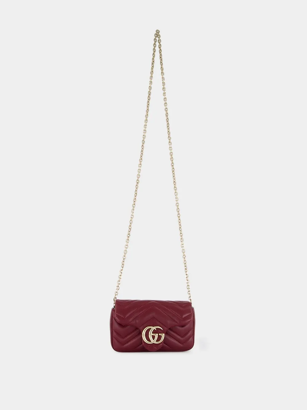 Rosso Ancora GG Marmont Mini Leather Shoulder Bag sold by Fashion Clinic product image thumbnail 2
