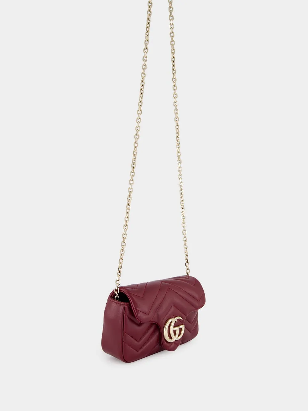 Rosso Ancora GG Marmont Mini Leather Shoulder Bag sold by Fashion Clinic product image thumbnail 3