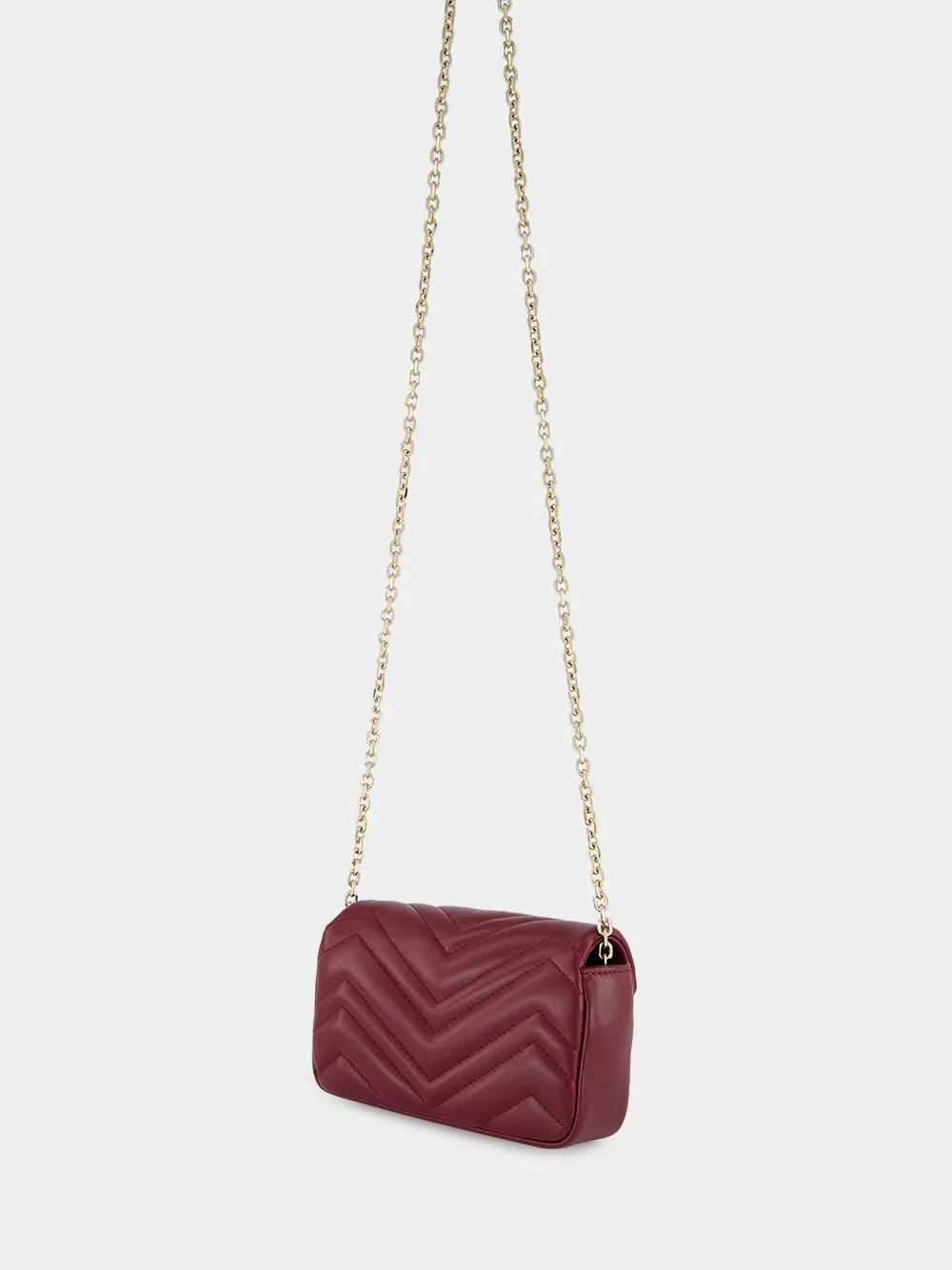 Rosso Ancora GG Marmont Mini Leather Shoulder Bag sold by Fashion Clinic product image thumbnail 5