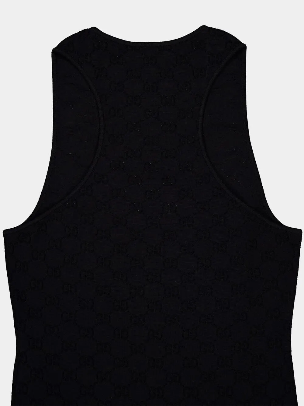 Black GG Jacquard Elastic Tank Top sold by Fashion Clinic product image thumbnail 4