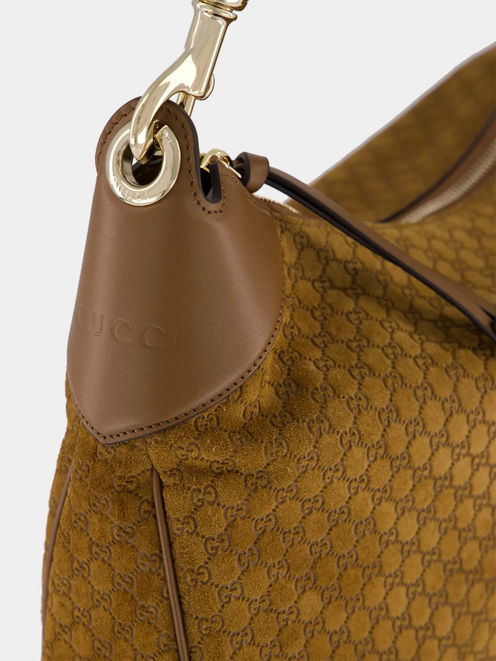 Brown GG Suede B Medium Shoulder Bag sold by Fashion Clinic product image thumbnail 5