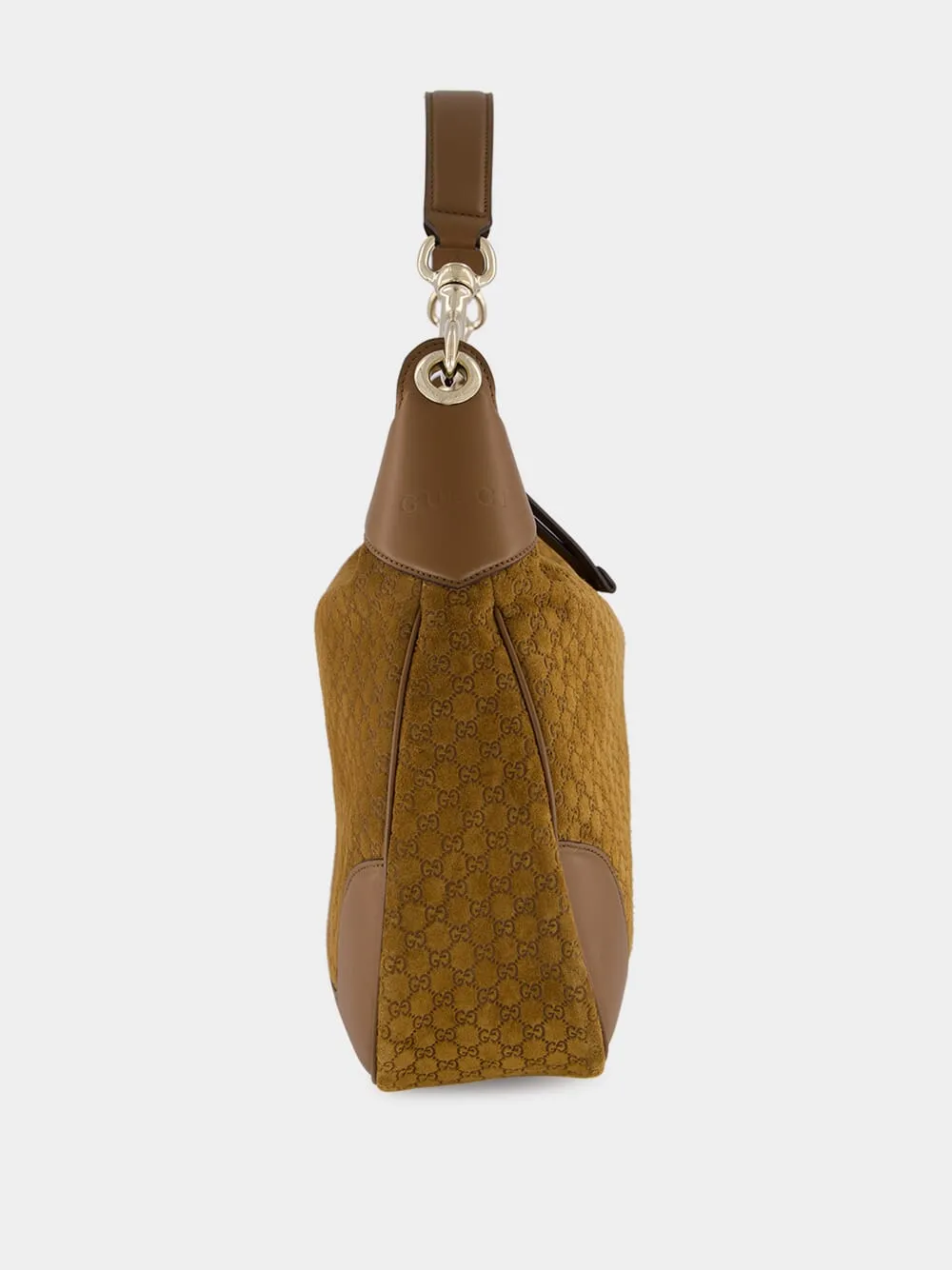 Brown GG Suede B Medium Shoulder Bag sold by Fashion Clinic product image thumbnail 3