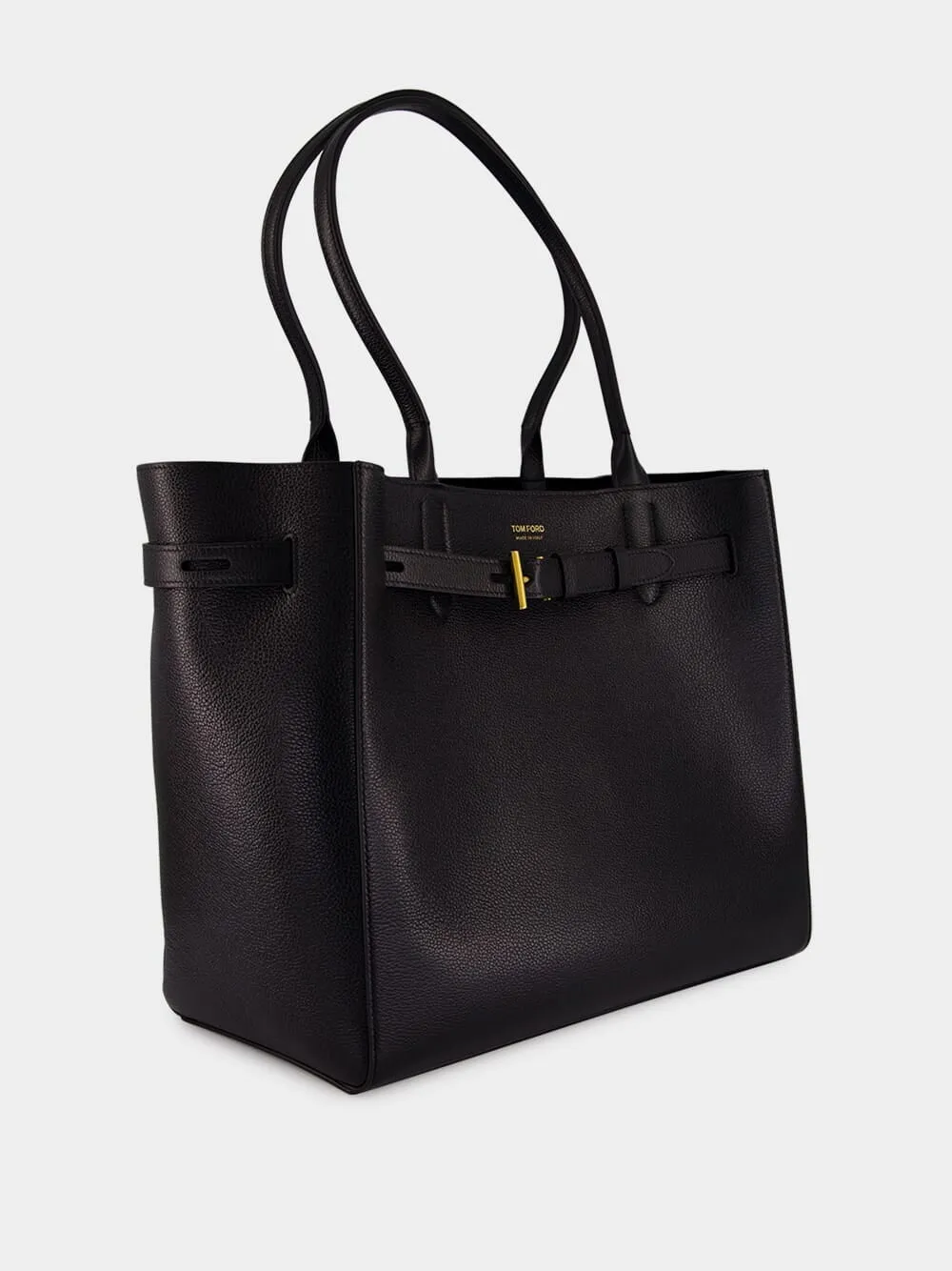 Black Grain Leather Audrey Medium Tote sold by Fashion Clinic product image thumbnail 3