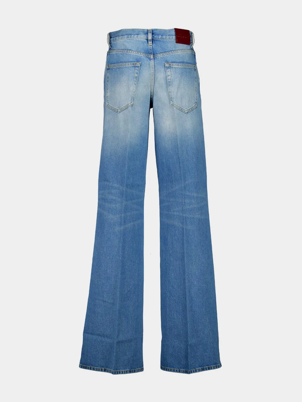 Light Blue Flared Denim Trousers sold by Fashion Clinic product image thumbnail 2