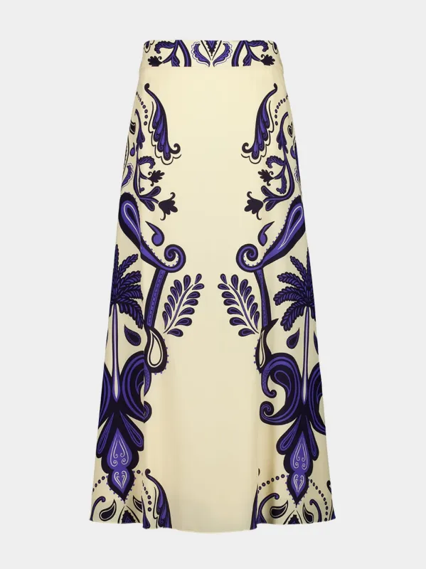 Ecru and Navy Everywhere Skirt made by Johanna Ortiz