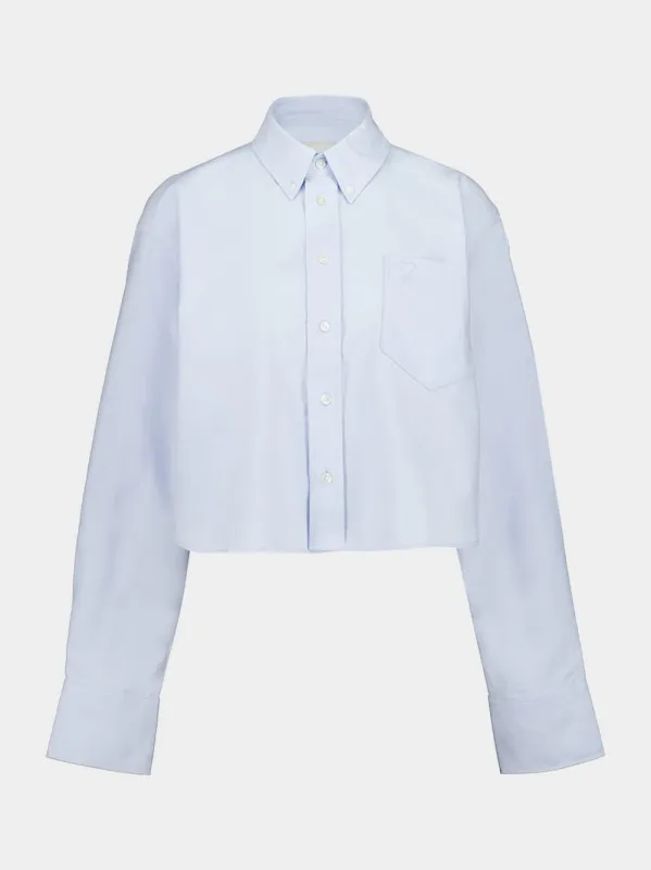 Blue Ami De Coeur Cropped Shirt sold by Fashion Clinic