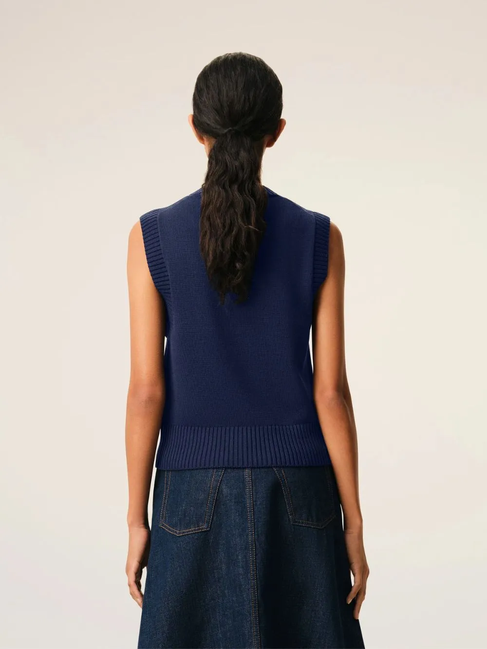 Blue Sleeveless Ami De Coeur Sweater sold by Fashion Clinic product image thumbnail 4