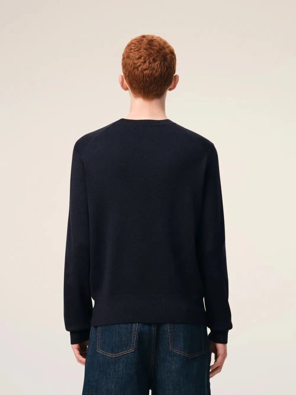 Navy Blue Ami De Coeur Wool Sweater sold by Fashion Clinic product image thumbnail 3