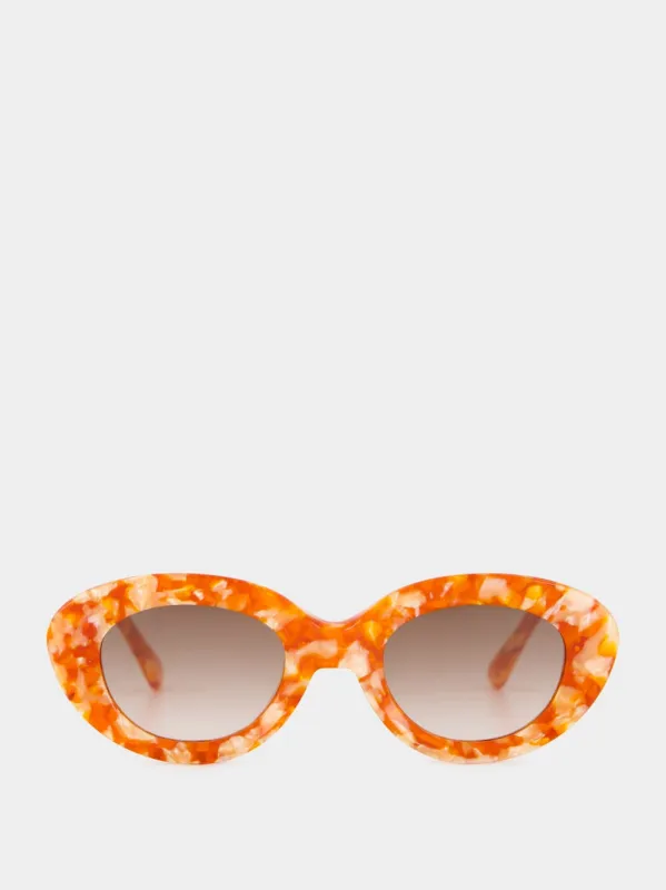 Gigi Sunglasses in Bubblegum Orange sold by Fashion Clinic